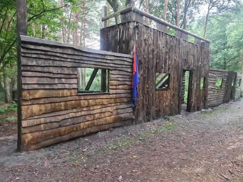 A wooden fort