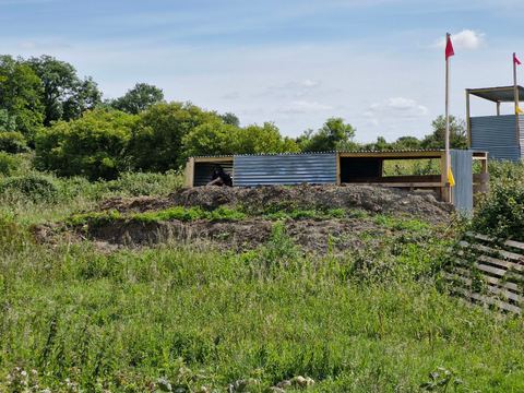 A fortified position with a lookout tower
