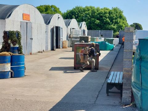 The street between the huts