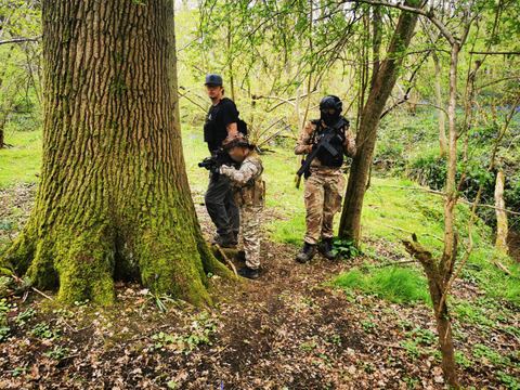 A group in the woodland