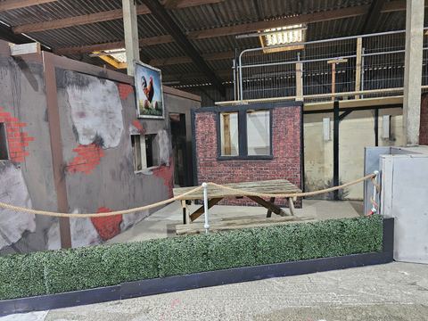 The safe zone inside the building