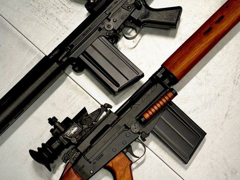 ARES rifles laid out for a shoot