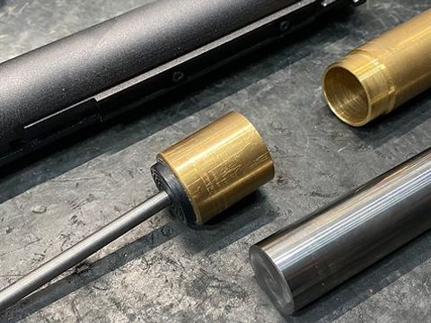 Machined brass and steel parts for an upgrade build
