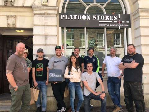 The Platoon Stores team outside a Platoon Stores shopfront