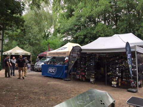 Platoon Stores mobile shop gazebos at an airsoft event